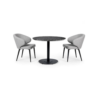 Luca Black Marble Round Dining Table