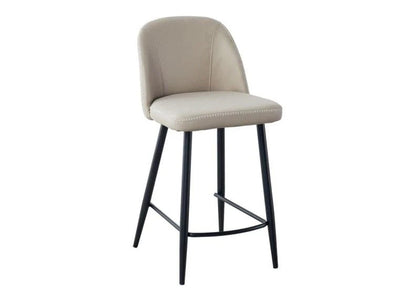 Leo Bar Stool Taupe with Black Legs