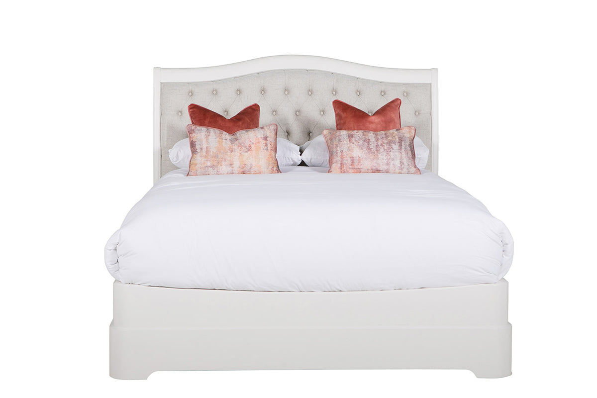 Mabel Bed | 6ft | Acacia | Upholstered Headboard