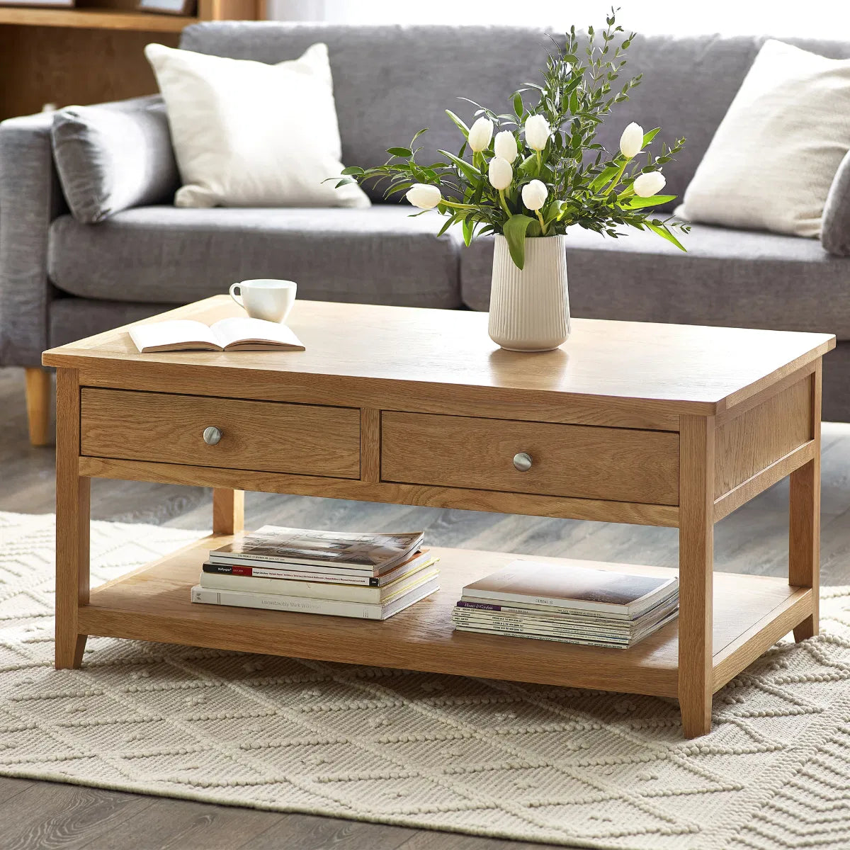 Mallory Coffee Table With 2 Drawers – FSC Mix (Int-Coc-002320)