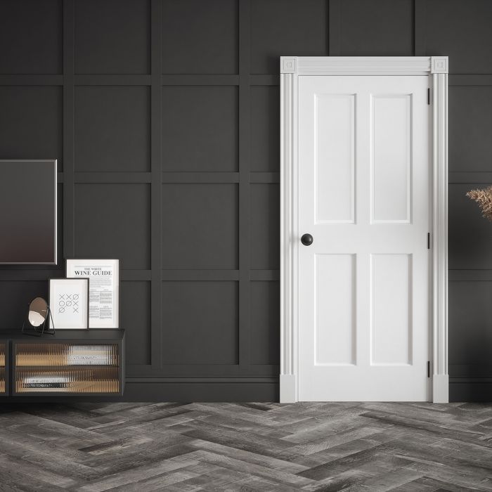 Shannon 4 Panel Smooth FD30 | 44mm | Indoors | FD30 Fire Door