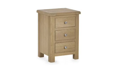 Memphis Limed Oak 3 Drawer Bedside