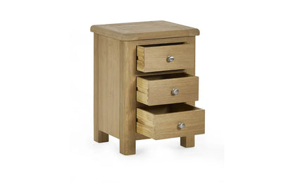 Memphis Limed Oak 3 Drawer Bedside