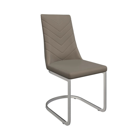 Mia Leather Dining Chair Taupe