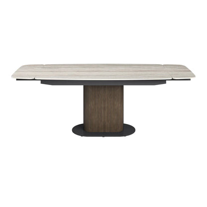 Modena 160-220cm Travertine Ceramic Extending Dining Table