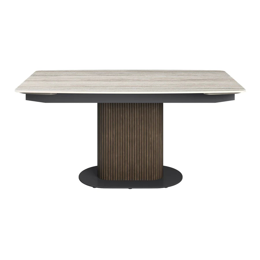Modena 160-220cm Travertine Ceramic Extending Dining Table