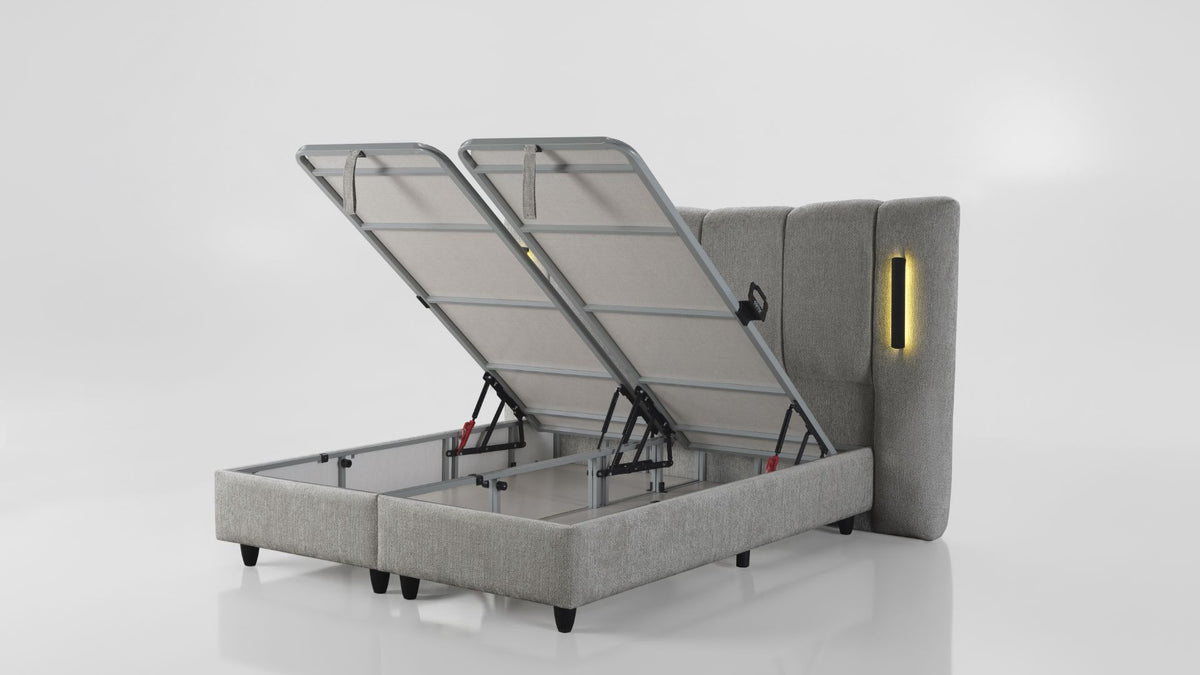 The Monaco Luxury Ottoman Bed | LED Lights