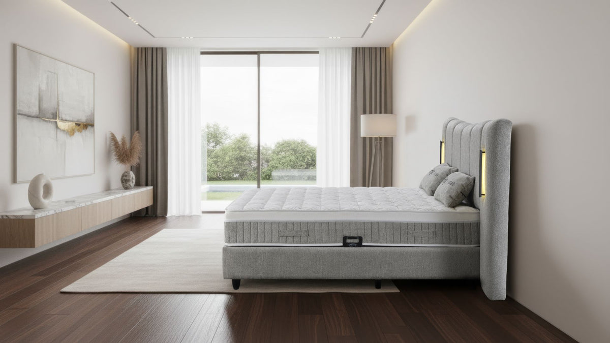 The Monaco Luxury Ottoman Bed | LED Lights
