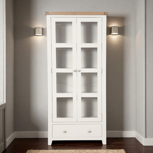 MELBOURNE WHITE DISPLAY CABINET