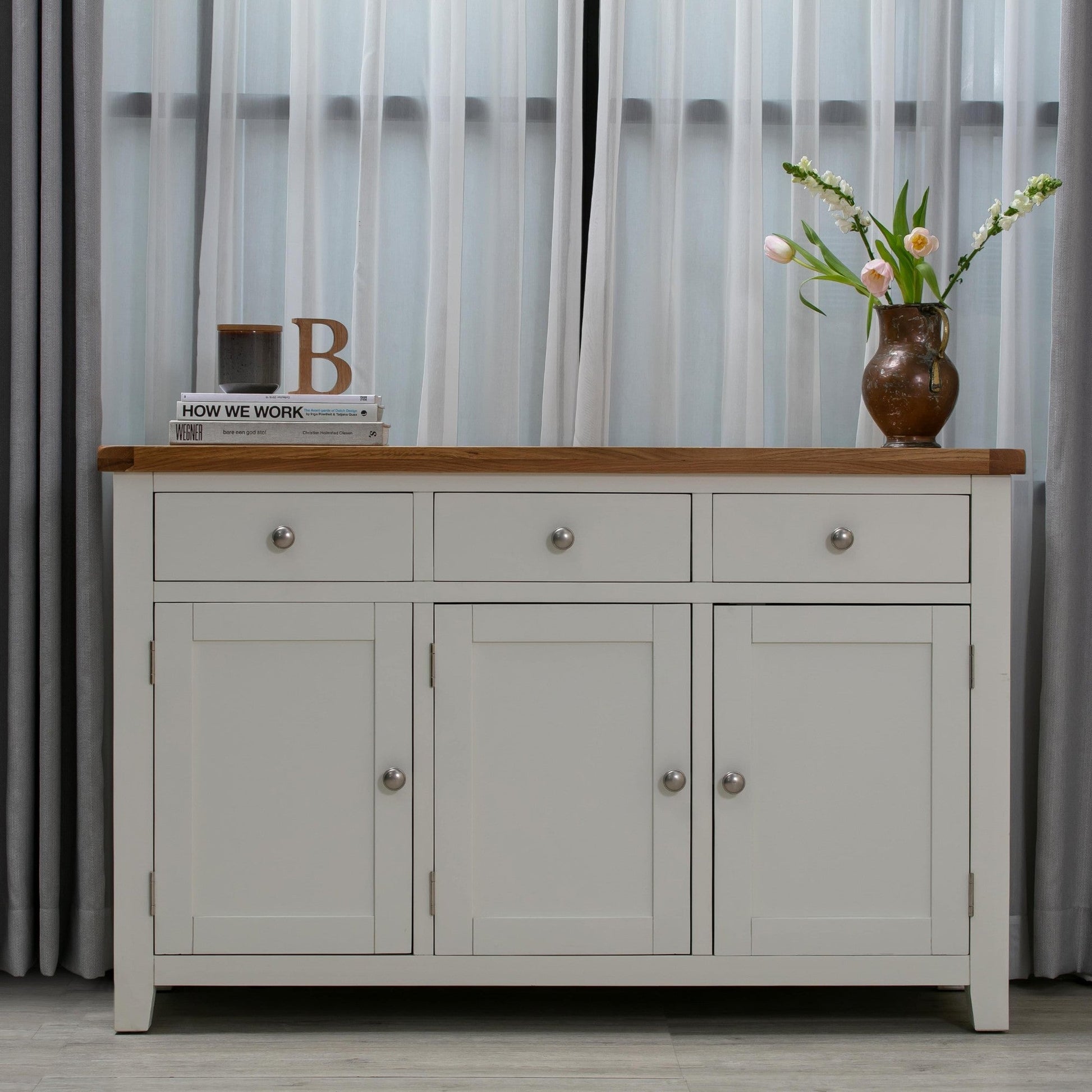 MELBOURNE WHITE 3 DOOR SIDEBOARD