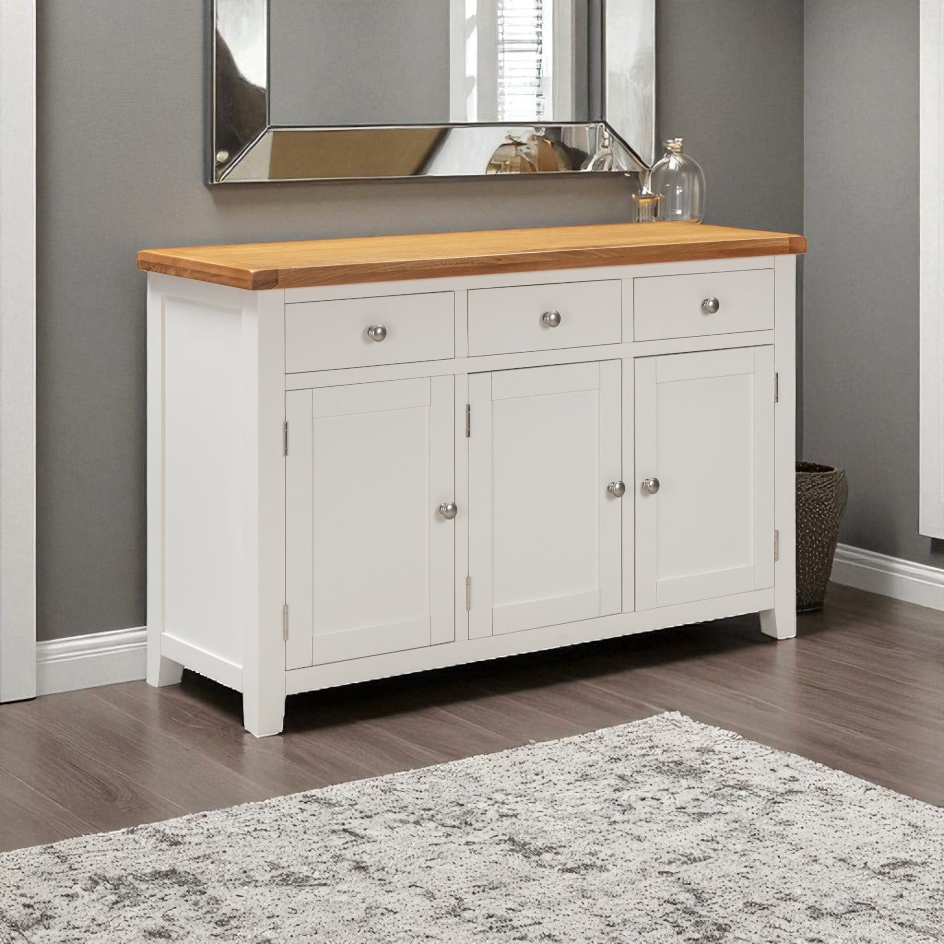 MELBOURNE WHITE 3 DOOR SIDEBOARD