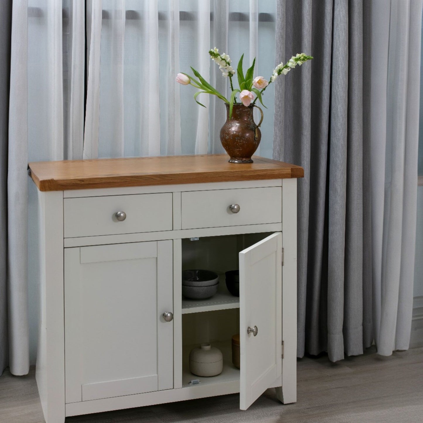 MELBOURNE WHITE 2 DOOR SIDEBOARD