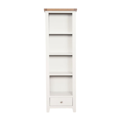 MELBOURNE WHITE SLIM BOOKCASE