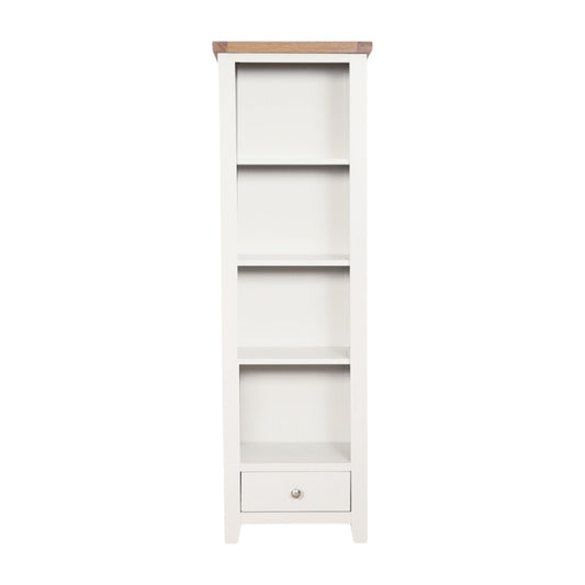 MELBOURNE WHITE SLIM BOOKCASE