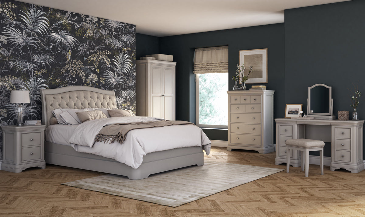 Mabel Bed | 6ft | Acacia | Upholstered Headboard