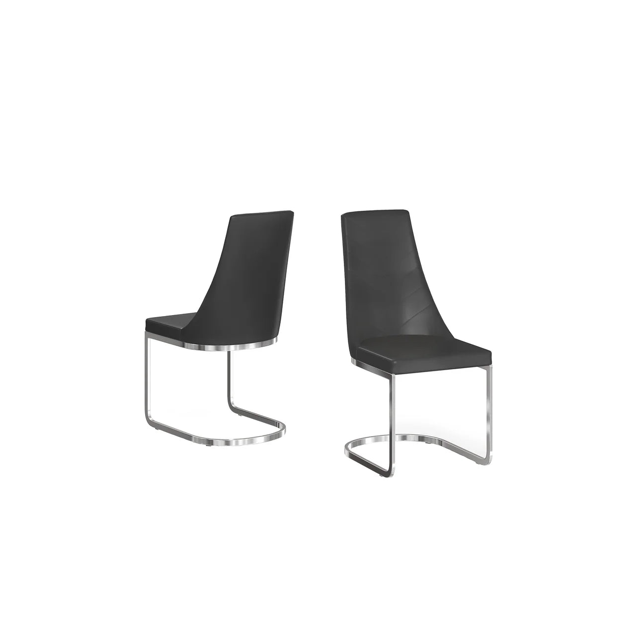 Mia Leather Dining Chair Black