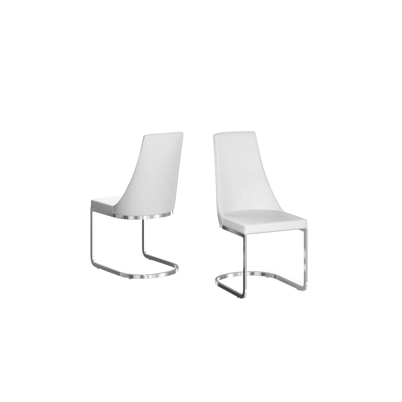 Mia Leather Dining Chair White