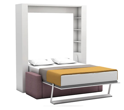 The Nova Queen Wall Bed | With Gold Mattress | Built-In Shelves | Multimo product image