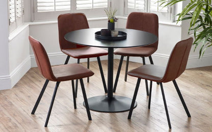 Nero 100cm Round Table - Black