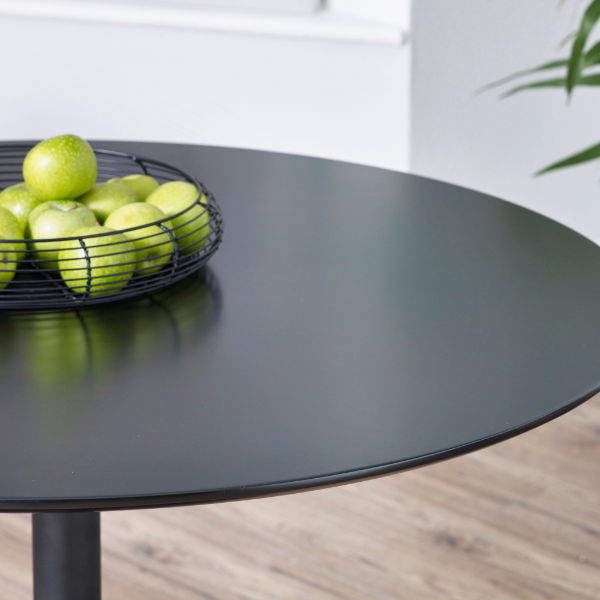 Nero 100cm Round Table - Black
