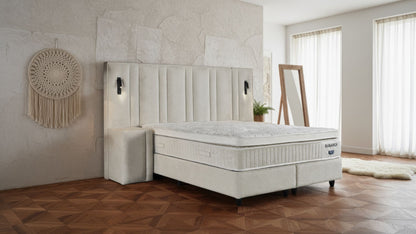 The Oligarch Ottoman Bed | LED Lights, USB & Matching Bedside Tables