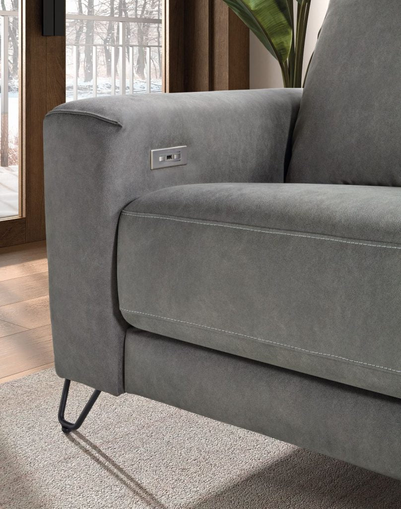 Olga Italian Leather sofa | Electric Recliner | Electric Slider