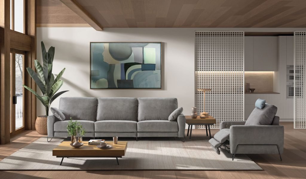 Olga Italian Leather sofa | Electric Recliner | Electric Slider