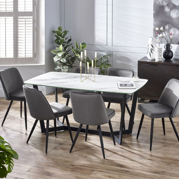Olympus Dining Table White Marble