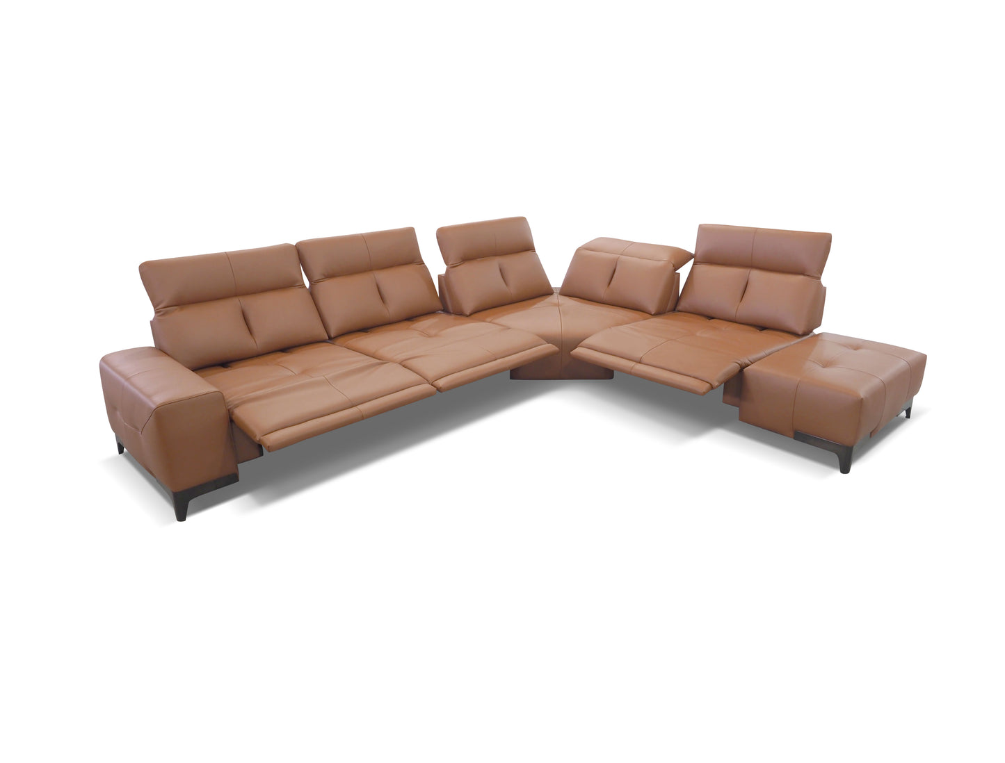 Clark Leather Electric Recliner Sofa - By Rossini Italia