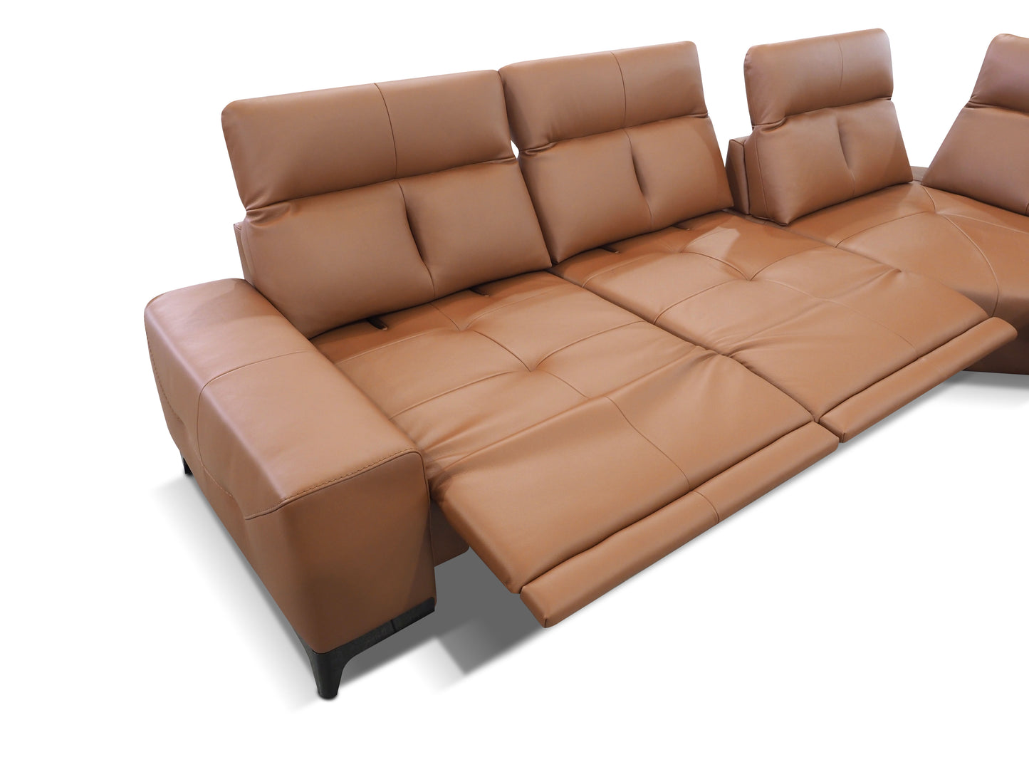 Clark Leather Electric Recliner Sofa - By Rossini Italia