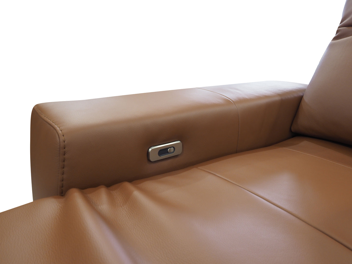 Clark Leather Electric Recliner Sofa - By Rossini Italia