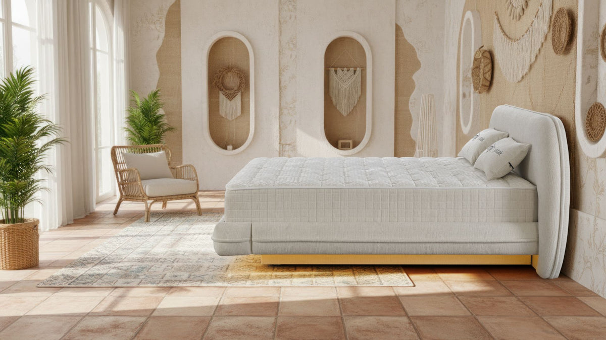 The Pegasus Luxury Ottoman Bed | Floating Base & LED Accent Lights