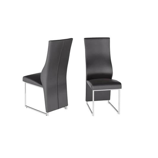 Remo Leather Dining Chair Black