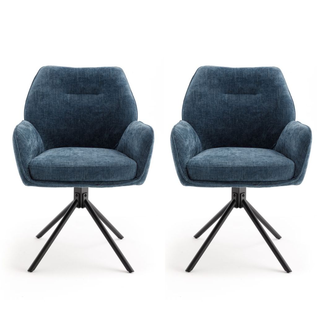 Pair of Treviso Blue Dining Chairs