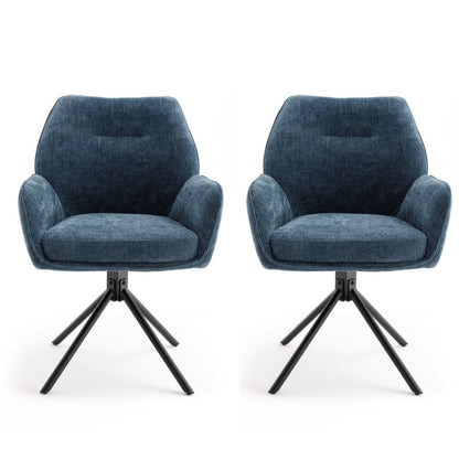Pair of Treviso Blue Dining Chairs