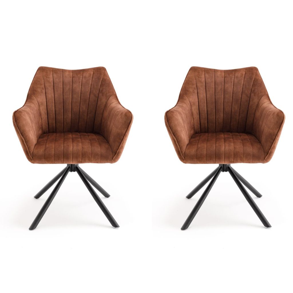 Pair of Elmer Rust Dining Chairs