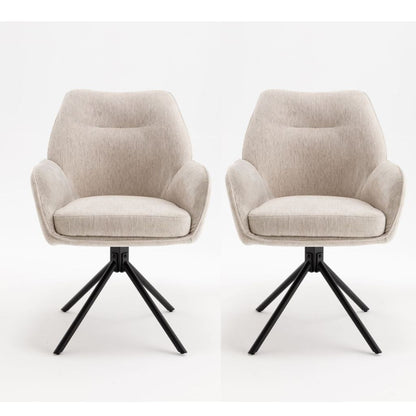 Pair of Treviso Beige Dining Chairs