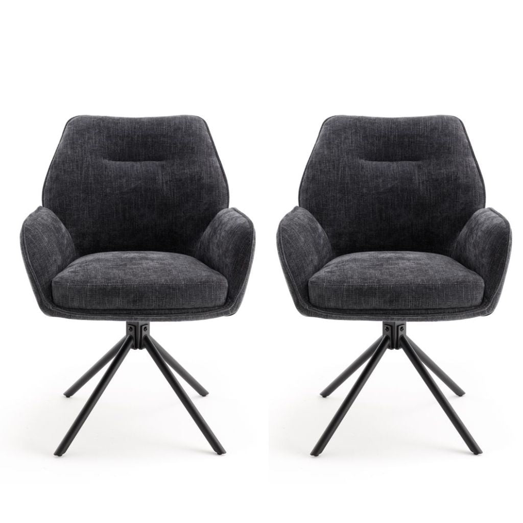Pair of Treviso Grey Dining Chairs