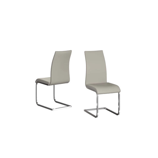 Paolo Leather Dining Chair Cream