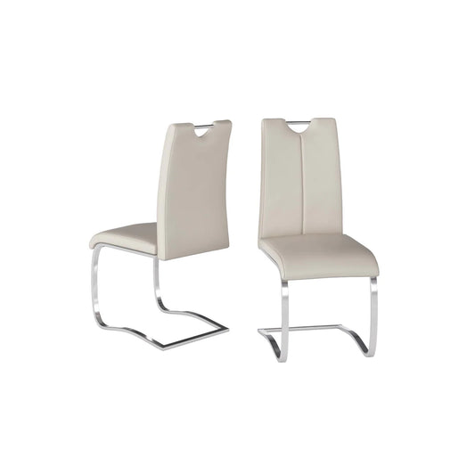 Gabi Leather Dining Chair Cream