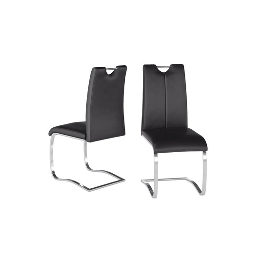 Gabi Leather Dining Chair Black
