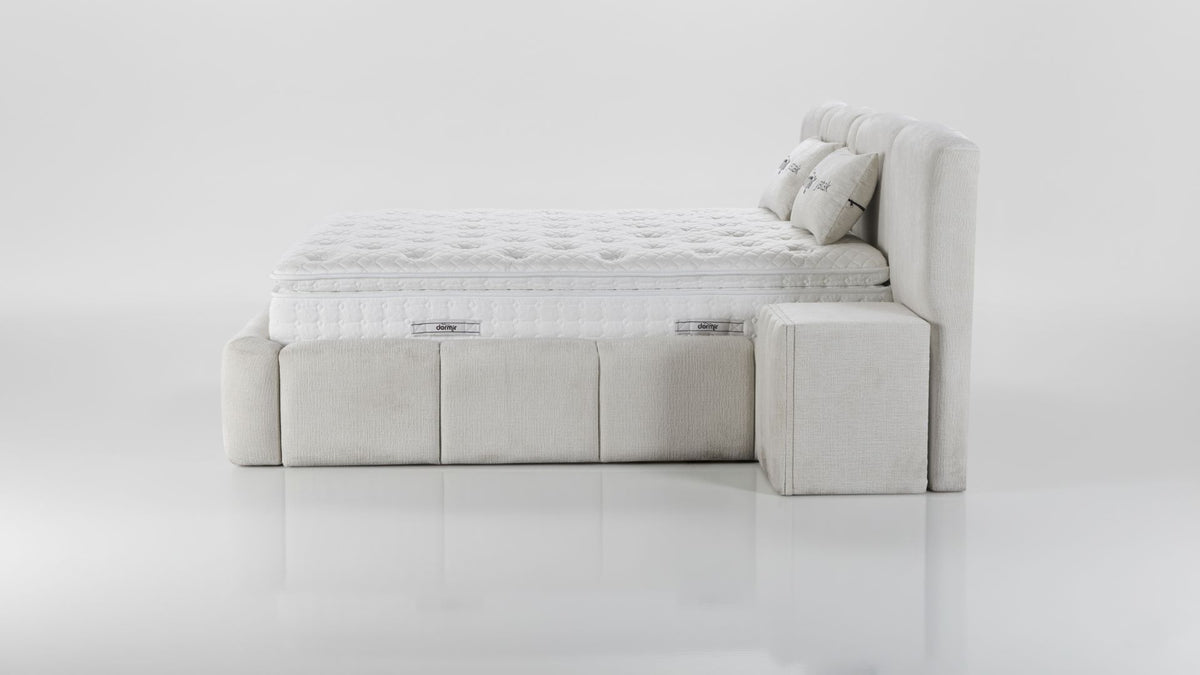 The Rado XL Luxury Bed | Ottoman | With Night Tables
