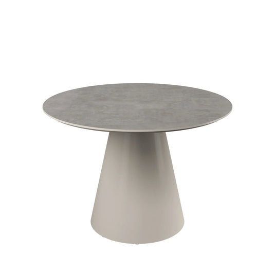 Simoni 120Cm Round Light Grey Melamine Dining Table
