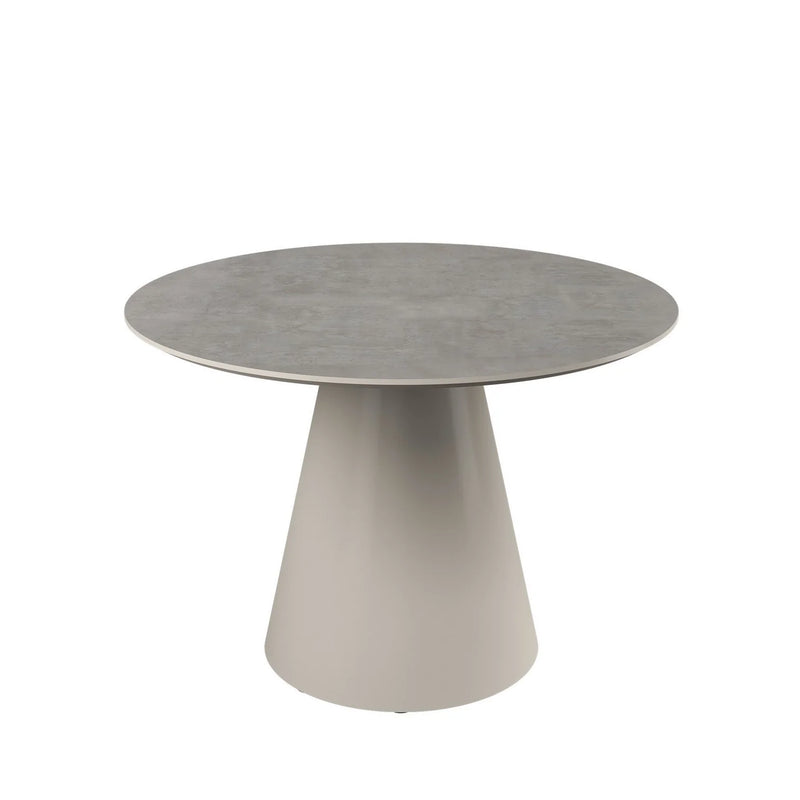 Simoni 120Cm Round Light Grey Melamine Dining Table