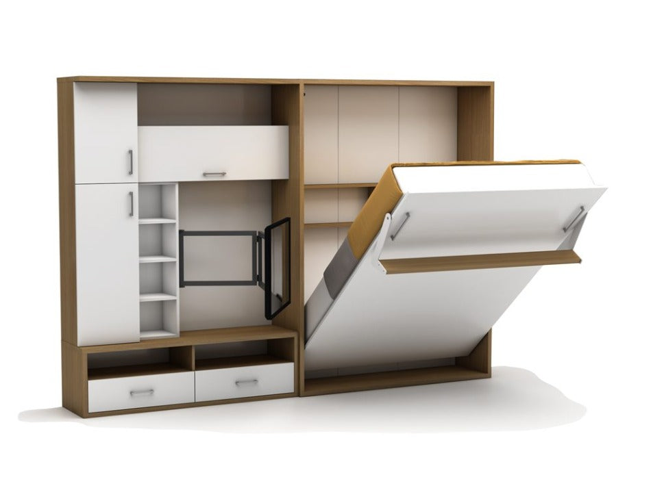 The Saloon New Wall Bed | With TV Unit & Pocket Spring Mattress | Multimo product image