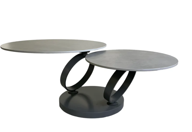 Olympia Matte Grey Ceramic Coffee Table