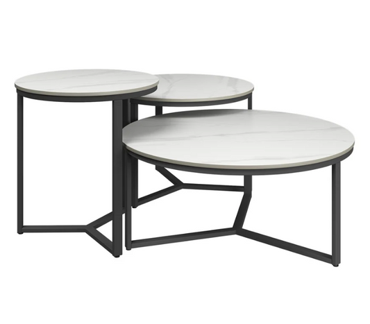 Roma 3pc Ceramic Coffee Table Set