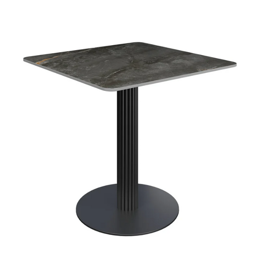 Cartier 80cm Square Gloss Grey Ceramic Dining Table