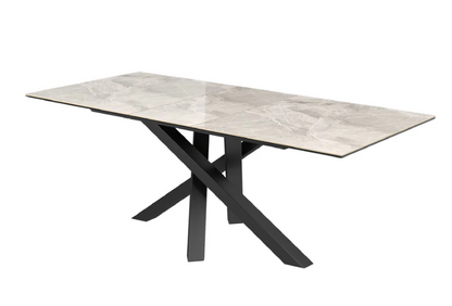 Brando 160-200cm Ceramic Auto-Rise Extending Dining Table | Centre Extension