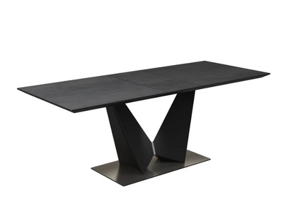 New Westin 180-220cm Grey Ceramic Butterfly Extending Dining Table